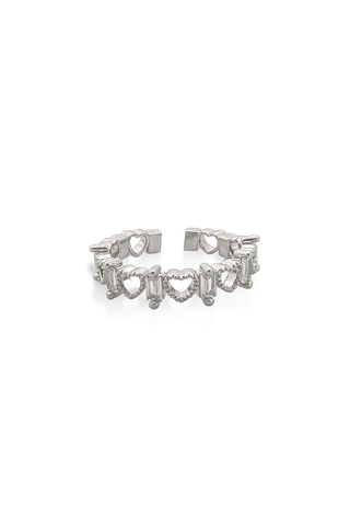 ANILLO CORAZONES Y CIRCONES P - 44B