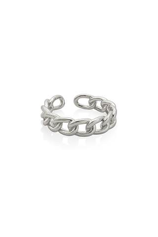 ANILLO CADENA PLATEADA - 52B