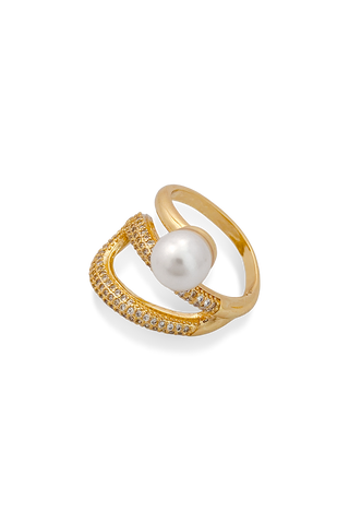 ANILLO CURVAS PERLA - 60B