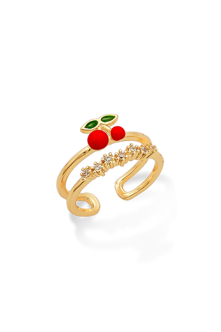 ANILLO CEREZA DORADO