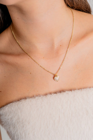 DIJE CORAZÓN BRILLANTE DORADO - 104B