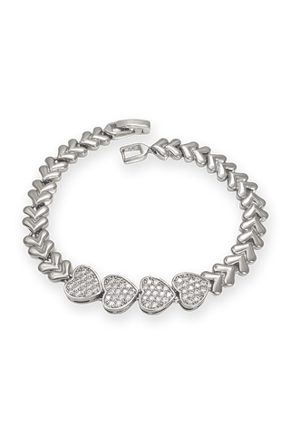 Pulsera corazón plateado Koisa Accesorios