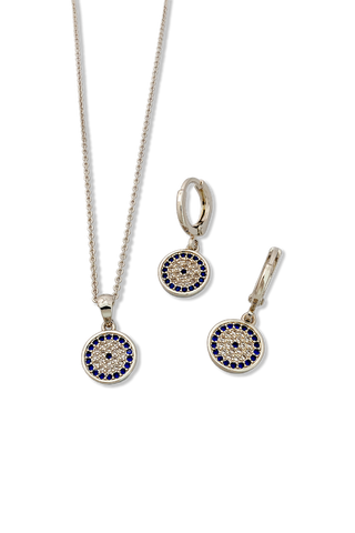 SET OJO TURCO PLATEADO