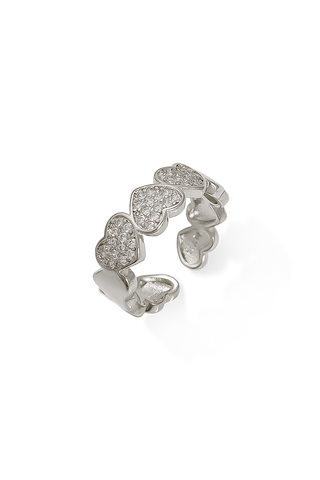 Anillo corazón plateado Koisa Accesorios