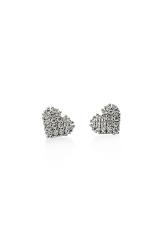 TOPOS CORAZÓN CIRCONES BLANCOS