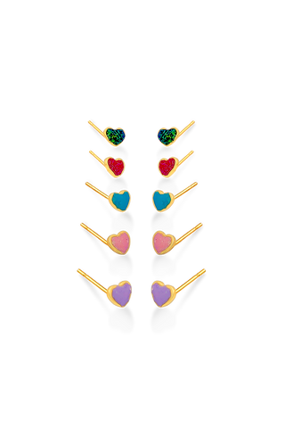 SET X5 TOPOS CORAZÓN MULTICOLOR