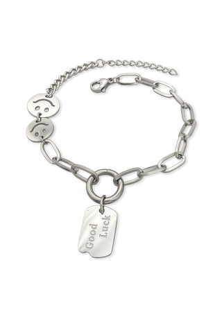 PULSERA GOOD LUCK PLATEADA