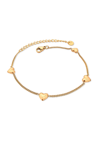 PULSERA CORAZONES GOLD