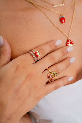 ANILLO CHUNKY CEREZA DORADO - 50