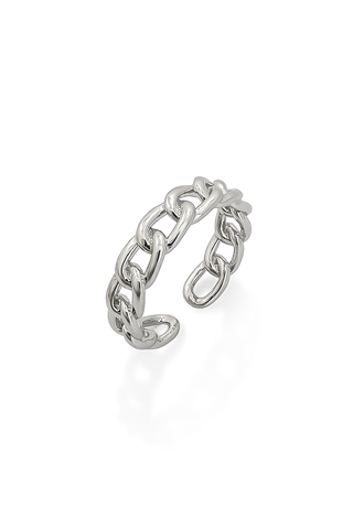 ANILLO CADENA PLATEADA