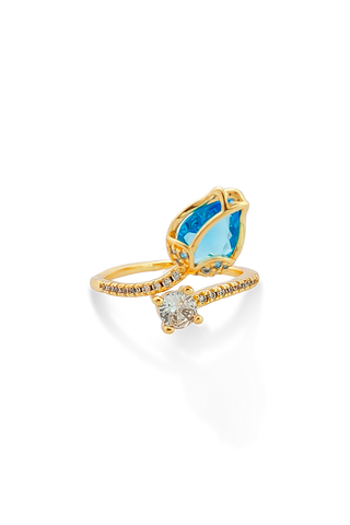 ANILLO ROSA AZUL - 61B