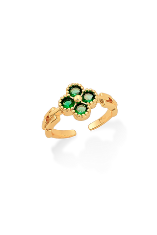 ANILLO FLOR VERDE