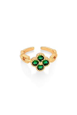 ANILLO FLOR VERDE - 69B