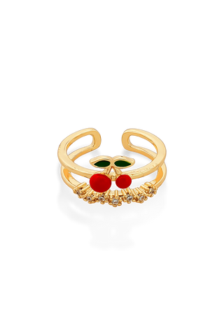 ANILLO CEREZA DORADO - 73B