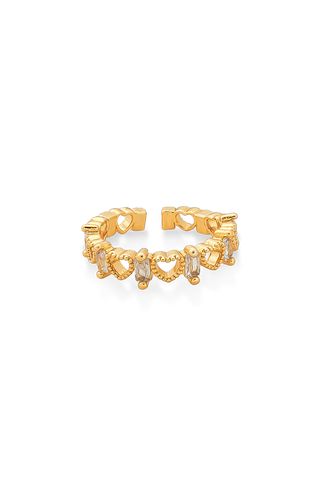 ANILLO CORAZONES Y CIRCONES D - 74B