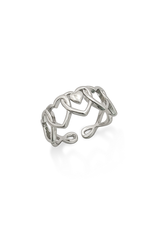 ANILLO CORAZONES ENTRELAZADOS P