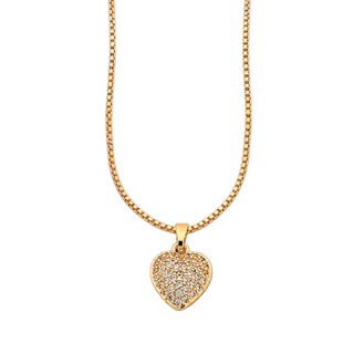 DIJE CORAZÓN BRILLANTE DORADO KOISA