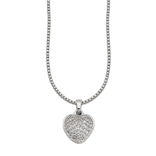DIJE CORAZÓN BRILLANTE PLATEADO KOISA