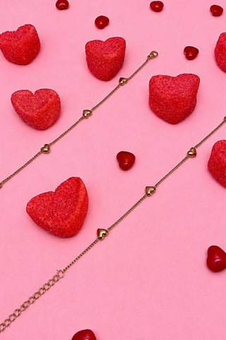 Pulsera corazones gold x2 Koisa Accesorios