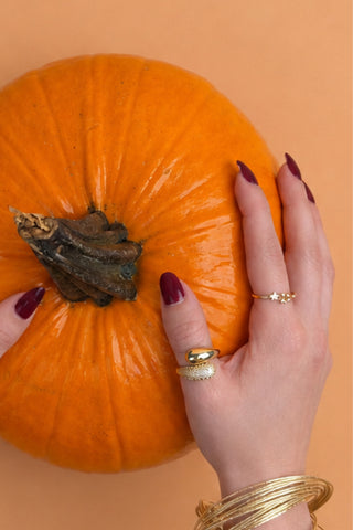 Anillo ovalo brillante dorado Koisa Accesorios